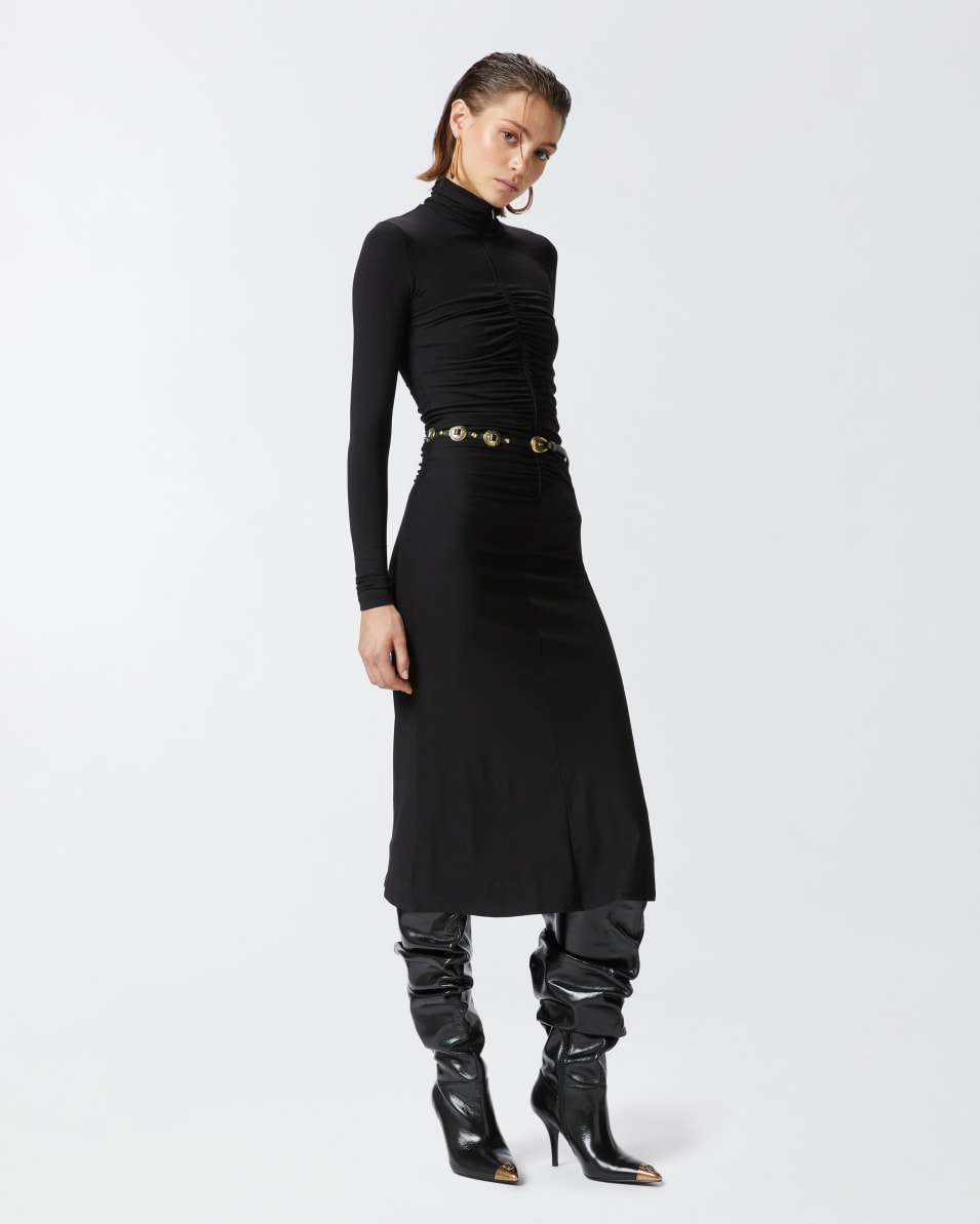 Pinko Jersey midi dress with zip Bis zu 55% Rabatt