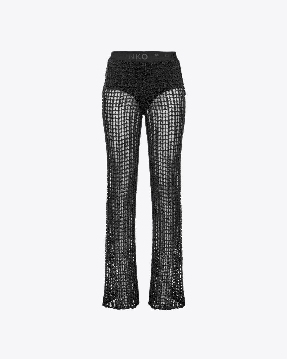 Pinko Hose Schnurnetz glänzend Kostenloser Versand international