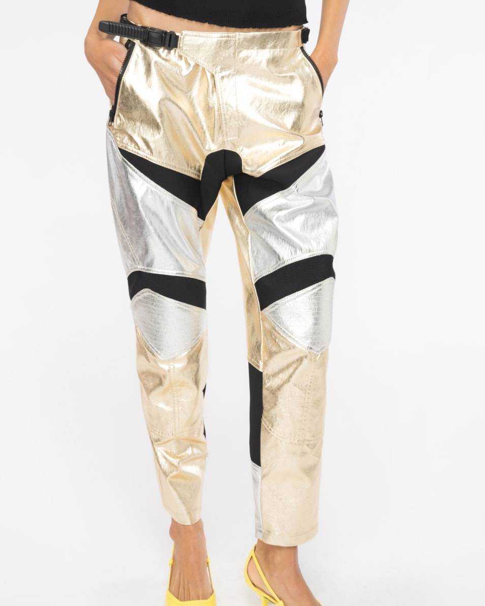 Pinko Bikerhose Metallic Fabrikladen