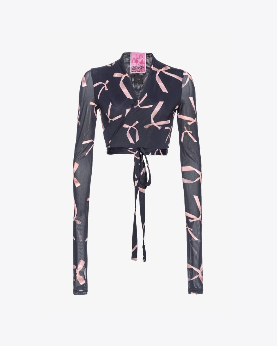 Pinko Kurzer Cardigan mit Schleifchen Reimagine PINKO by Patrick McDowell im Angebot
