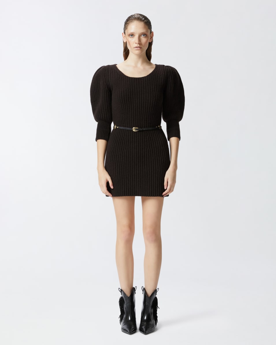 Pinko Kurzes Strickkleid aus Kaschmirwolle in Rippoptik Osterangebot