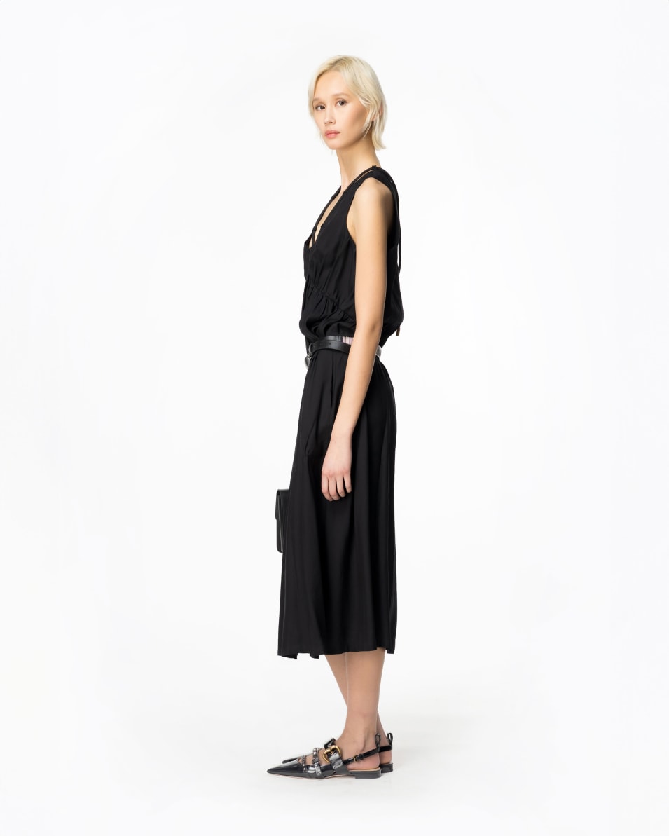 Pinko Langes Kleid aus technischem Popeline Heißer Verkauf