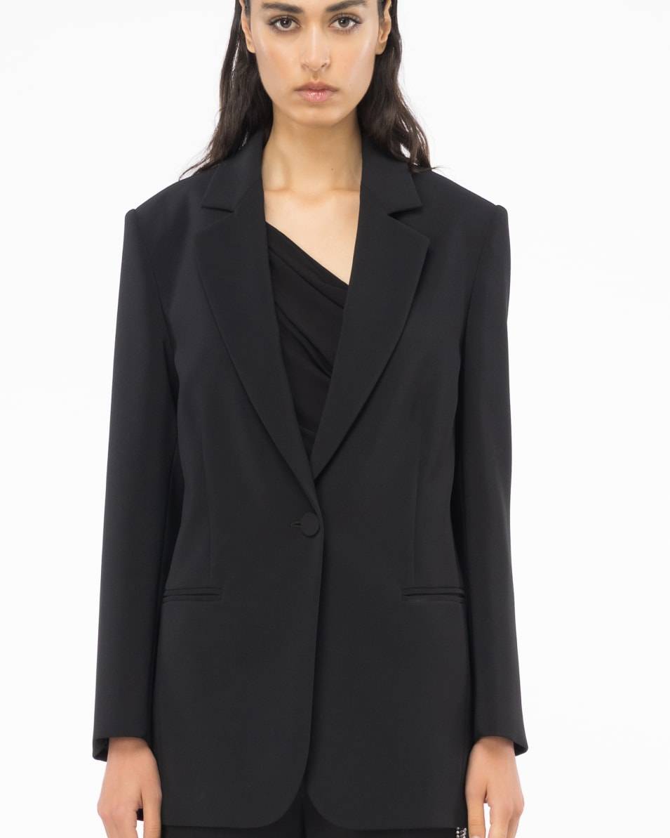 Pinko Blazer Stretch-Crêpe unifarben Neueste Mode
