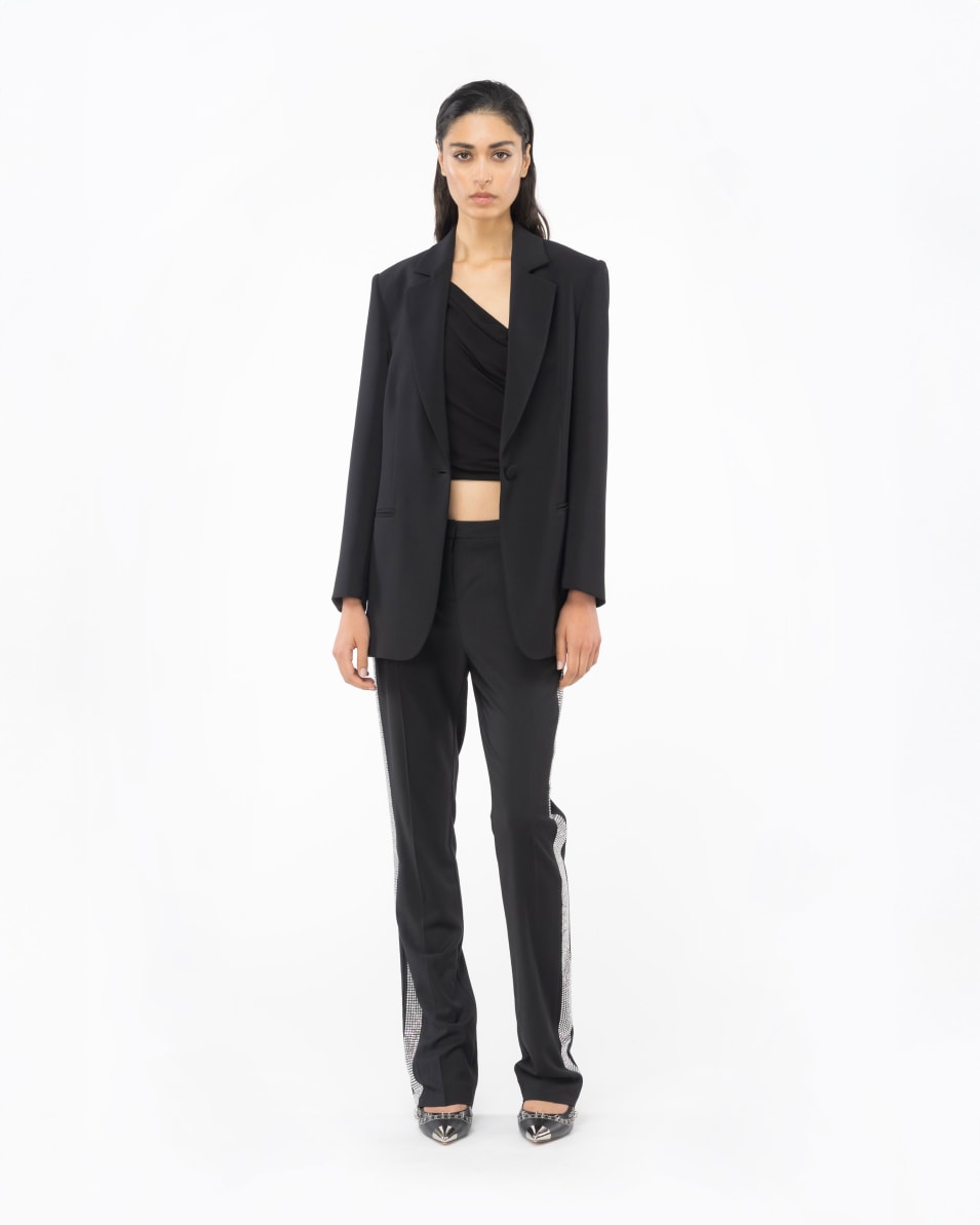 Pinko Blazer Stretch-Crêpe unifarben Neueste Mode
