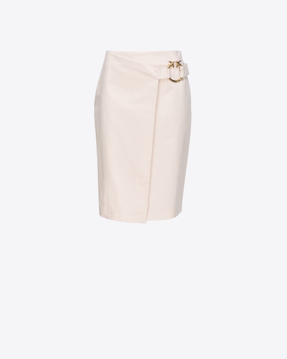 Pinko Midirock aus technischem Satin mit Piercing-Schnalle Riesige Ersparnisse