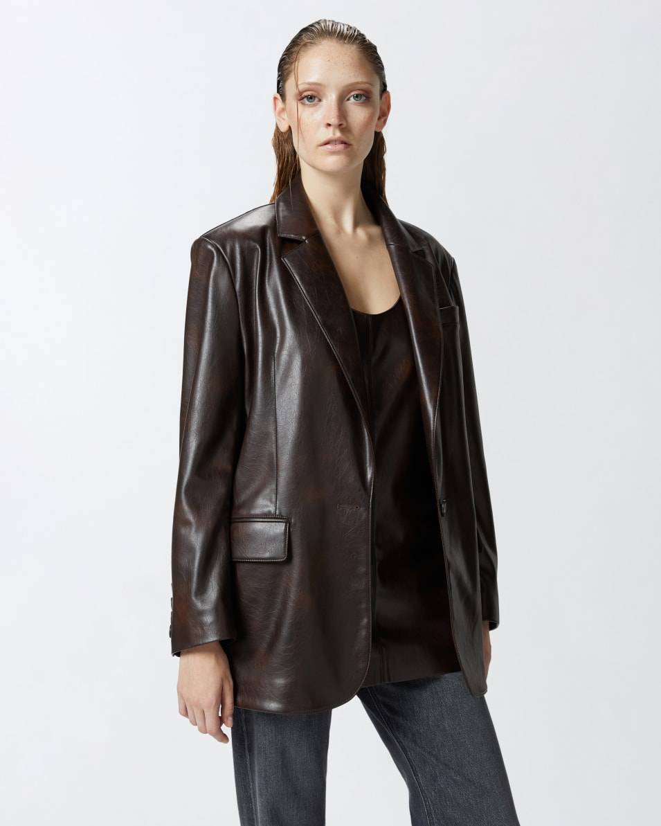 Pinko Classic leather-effect fabric blazer JETZT KAUFEN