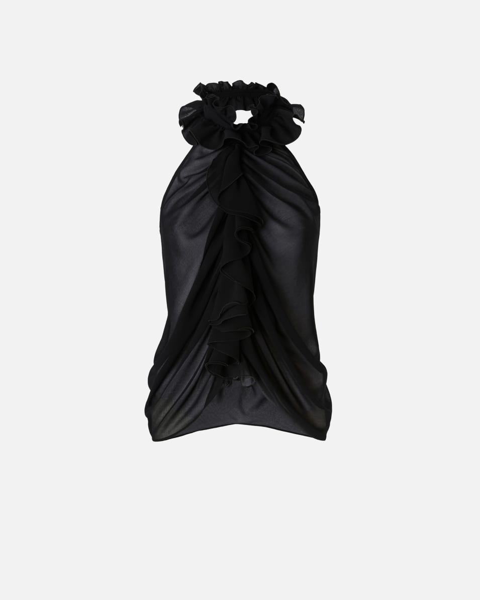 Pinko Georgette-Top mit Rüschen Bis zu 65% Rabatt