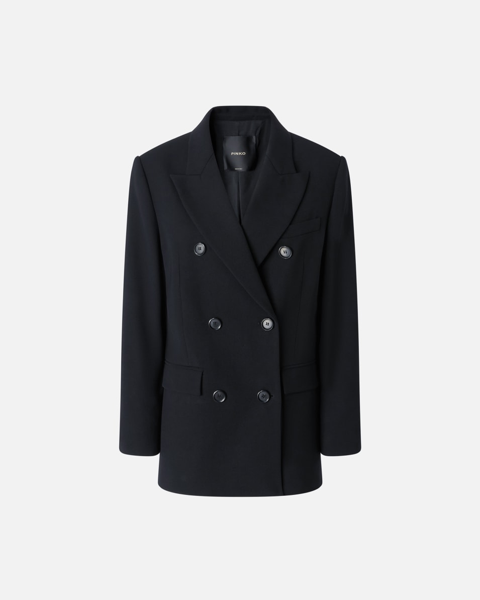 Pinko Zweireihiger Oversize-Blazer aus Wollmix-Twill Sonderangebot der Fabrik