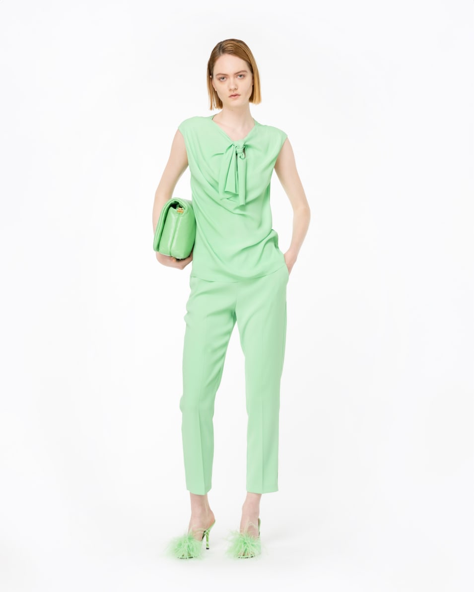 Pinko Top aus Seidenmix mit Schleife 2025