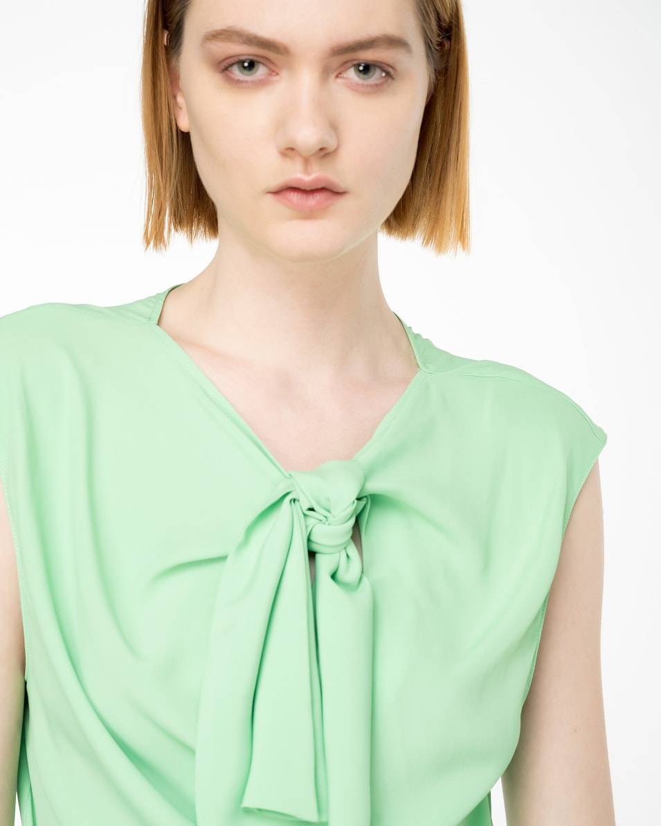 Pinko Top aus Seidenmix mit Schleife 2025