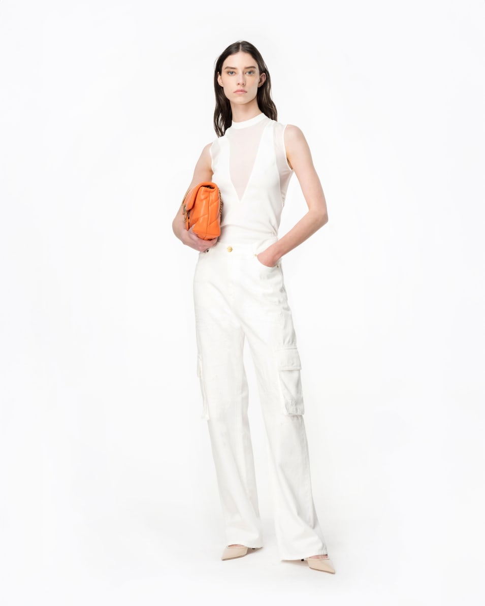 Pinko Cargohose aus Bull mit Rissen und Flicken Online