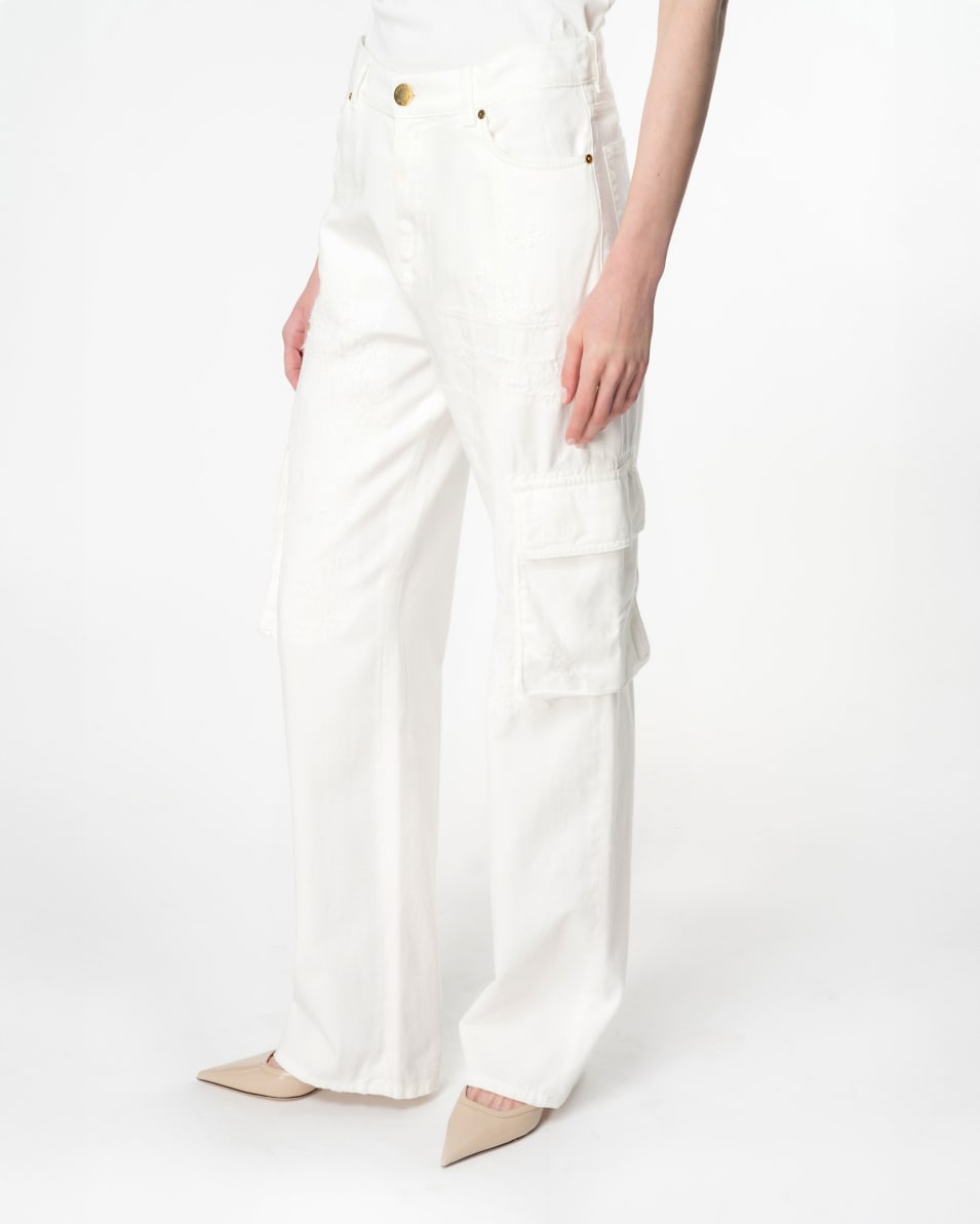 Pinko Cargohose aus Bull mit Rissen und Flicken Online