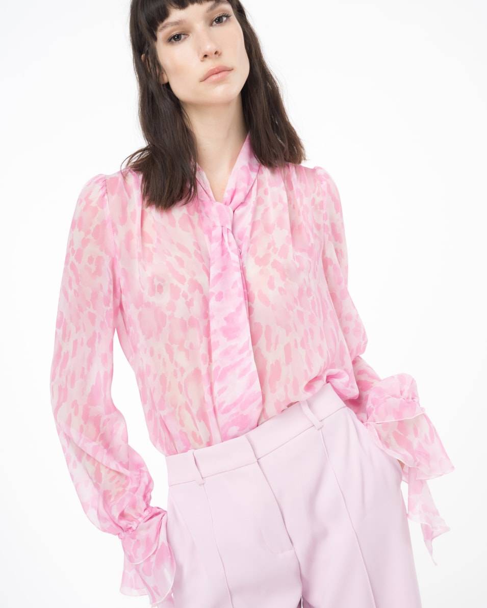 Pinko Bedruckte Chiffonbluse Meist gekauft