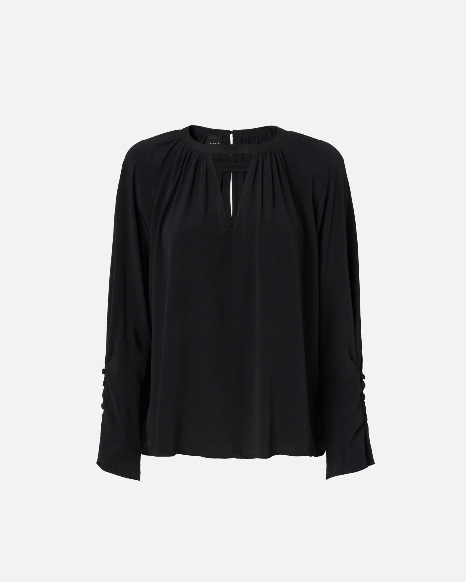 Pinko Fließende Bluse mit V-Ausschnitt Online Shopping