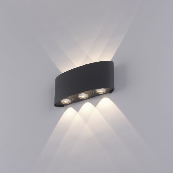Paul Neuhaus LED Wandlampe 6 flammig anthrazit farbig Außenlampe Innenlampe dekorativ Discount Store für neue Produkte