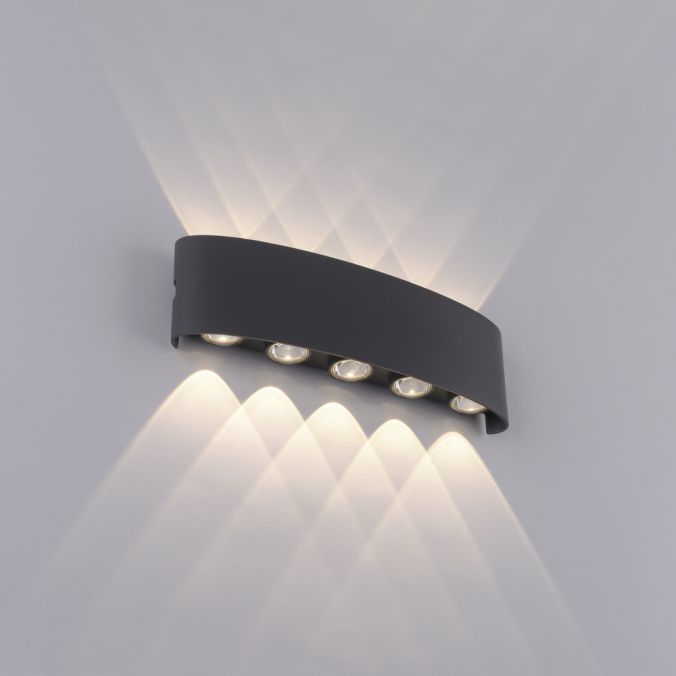 Paul Neuhaus LED Wandlampe 10 flammig anthrazit farbig Außenlampe Innenlampe dekorativ Nur noch ein Tag übrig