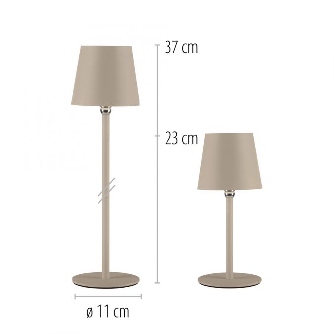 Paul Neuhaus LED Flaschenleuchte beige Akku Touchdimmer USB IP54 Tischleuchte Riesige Rabatte