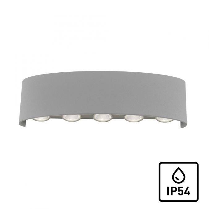 Paul Neuhaus LED-Wandleuchte, silberfarben, ovale Form, warmweiße Lichtfarbe, modern