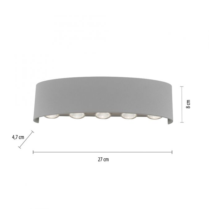 Paul Neuhaus LED-Wandleuchte, silberfarben, ovale Form, warmweiße Lichtfarbe, modern Begrenzt auf 3 Tage