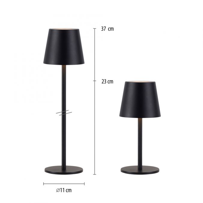 Paul Neuhaus Akku Tischleuchte ,schwarz, Indoor, Outdoor, Camping Speichern exportieren