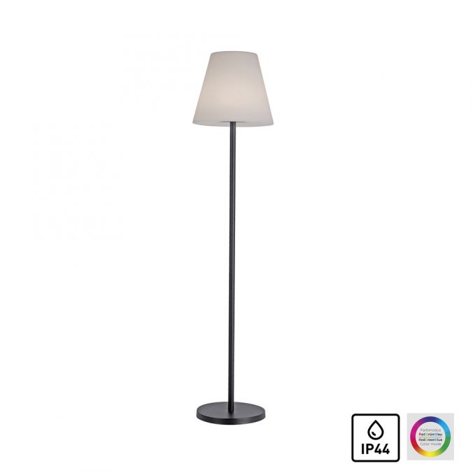 Paul Neuhaus LED Stehleuchte, akkubetrieben, schwarz, modern, RGB Farbwechsel, inkl. USB-Kabel