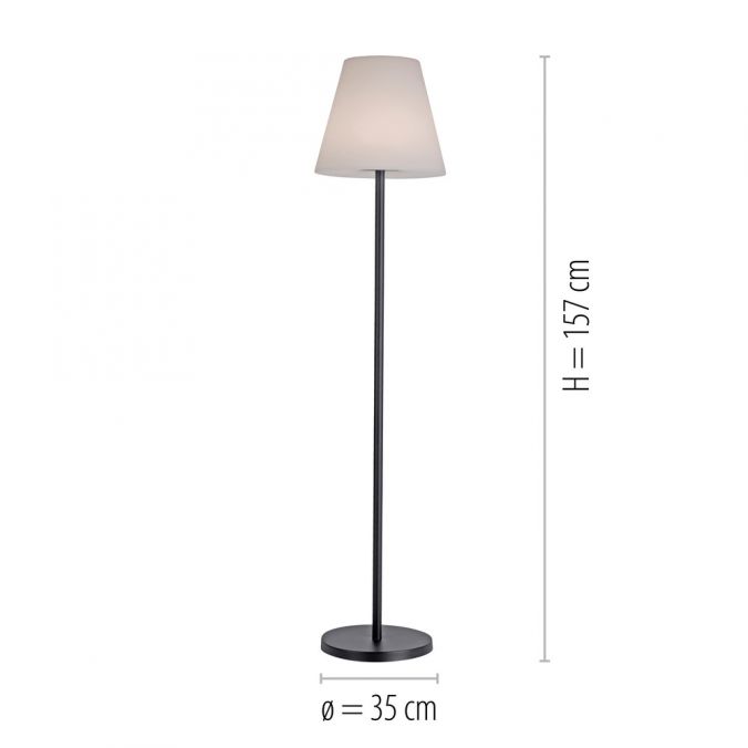 Paul Neuhaus LED Stehleuchte, akkubetrieben, schwarz, modern, RGB Farbwechsel, inkl. USB-Kabel 50% Rabatt für begrenzte Zeit