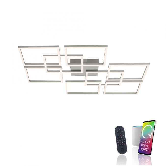 Paul Neuhaus Paul Neuhaus, Q-INIGO, LED-Deckenleuchte, stahl, Smart Home