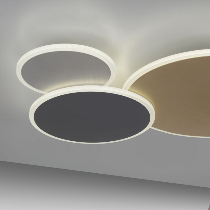 Paul Neuhaus Paul Neuhaus LED Wandleuchte Q-PIATO mehrfarbig 3 flamig rund Smart Home Outlet