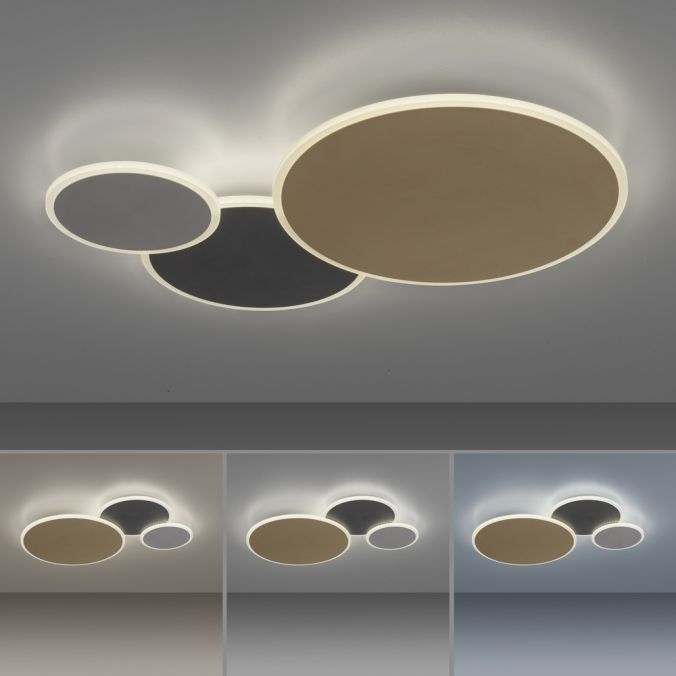 Paul Neuhaus Paul Neuhaus LED Wandleuchte Q-PIATO mehrfarbig 3 flamig rund Smart Home Outlet