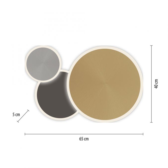 Paul Neuhaus Paul Neuhaus LED Wandleuchte Q-PIATO mehrfarbig 3 flamig rund Smart Home Outlet