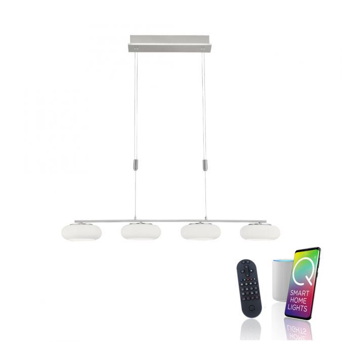 Paul Neuhaus Paul Neuhaus, Q-ETIENNE, LED Pendelleuchte stahl, Smart Home