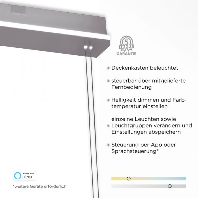 Paul Neuhaus Paul Neuhaus, Q-ETIENNE, LED Pendelleuchte stahl, Smart Home Hotsell