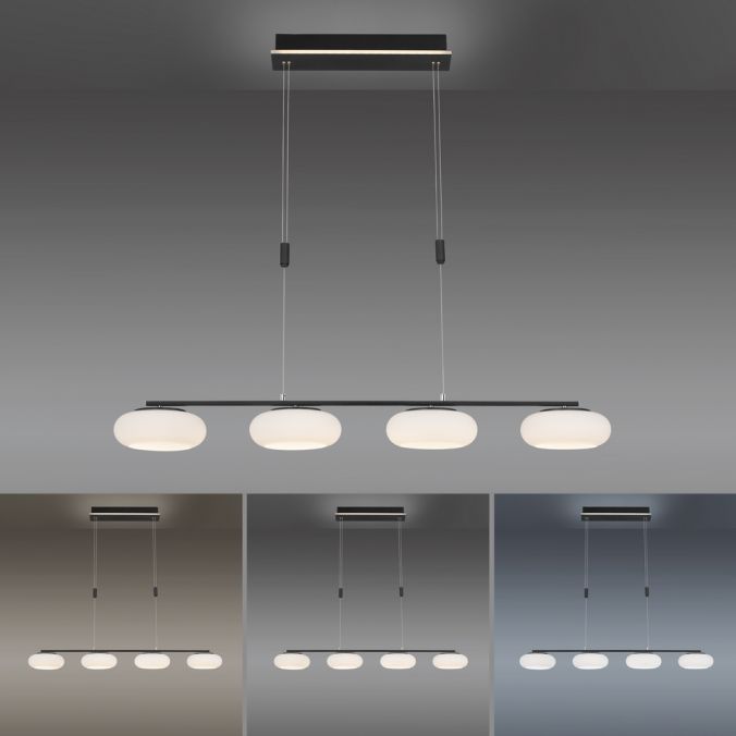 Paul Neuhaus Paul Neuhaus Q ETIENNE Pendelleuchte Smart Home schwarz länglich 4 flammig im Angebot
