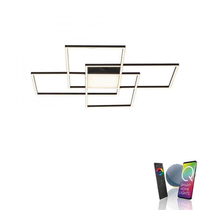 Paul Neuhaus Paul Neuhaus Q-Asmin LED Deckenleuchte Smart Home 80x80 schwarz