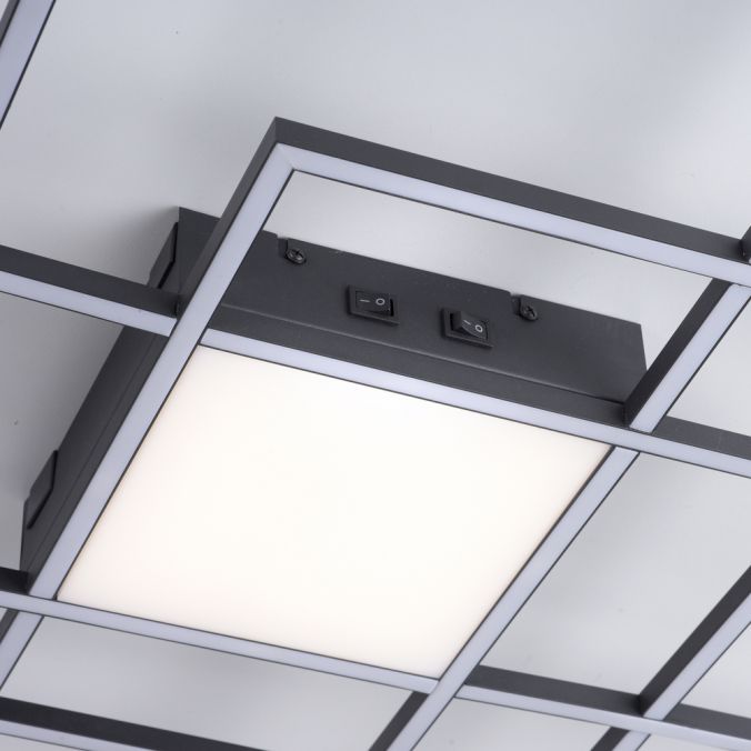 Paul Neuhaus Paul Neuhaus Q-Asmin LED Deckenleuchte Smart Home 80x80 schwarz Günstiger Verkauf