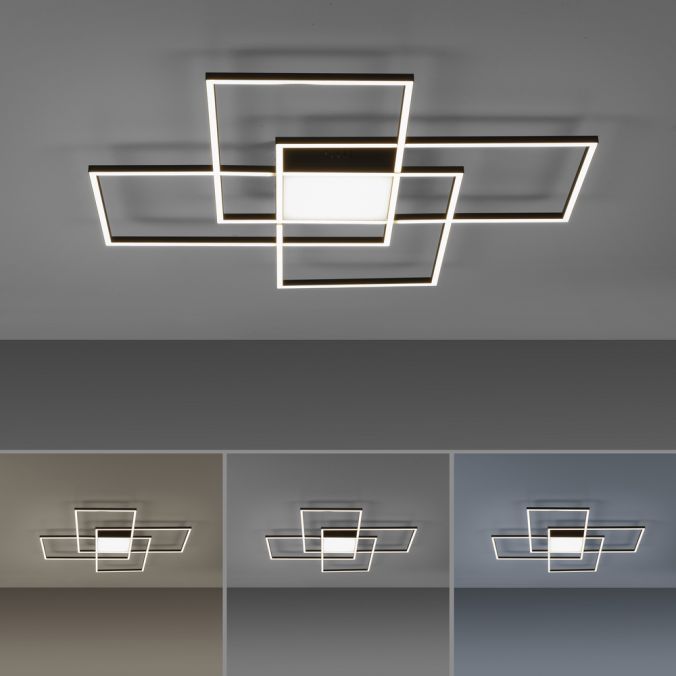 Paul Neuhaus Paul Neuhaus Q-Asmin LED Deckenleuchte Smart Home 80x80 schwarz Günstiger Verkauf