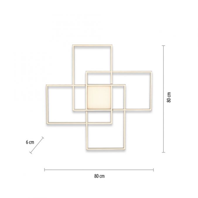 Paul Neuhaus Paul Neuhaus Q-Asmin LED Deckenleuchte Smart Home 80x80 schwarz Günstiger Verkauf