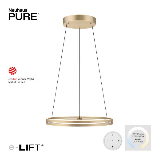 Paul Neuhaus Paul Neuhaus LED Pendelleuchte PURE-E-LOOP messing matt elektrisch