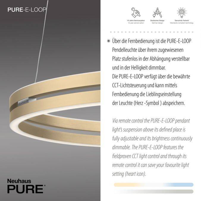 Paul Neuhaus Paul Neuhaus LED Pendelleuchte PURE-E-LOOP messing matt elektrisch Meist gekauft