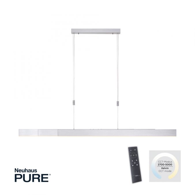 Paul Neuhaus Paul Neuhaus PURE MOTO e-SLIDE® aluminium elektrisch ausfahrbar Pendelleuchte