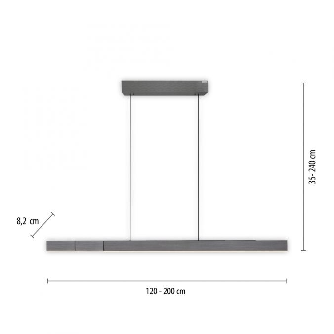 Paul Neuhaus Paul Neuhaus LED Pendelleuchte PURE-MOTO-RISE grau elektrisch Touch Limitierter Zeitrabatt