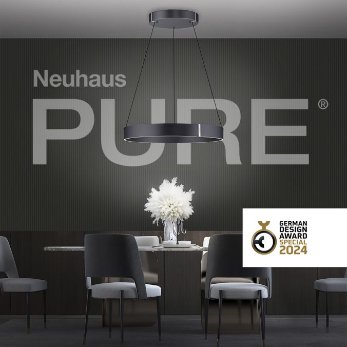 Paul Neuhaus Paul Neuhaus LED Pendelleuchte PURE-E-CLIPSE grau elektrisch Fabrik Onlineshop