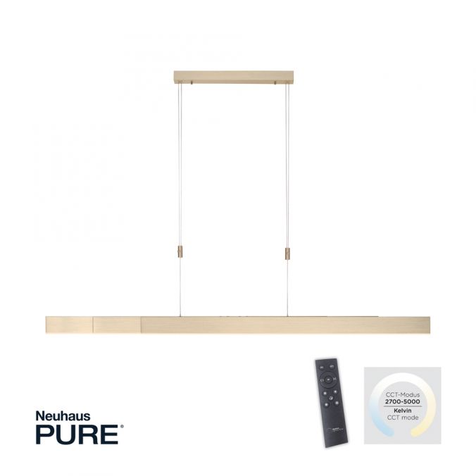 Paul Neuhaus Paul Neuhaus PURE MOTO e-SLIDE® messing elektrisch ausfahrbar Pendelleuchte