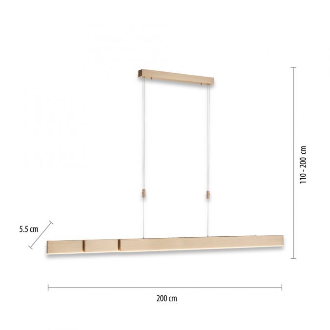 Paul Neuhaus Paul Neuhaus PURE MOTO e-SLIDE® messing elektrisch ausfahrbar Pendelleuchte Fabrikpreis