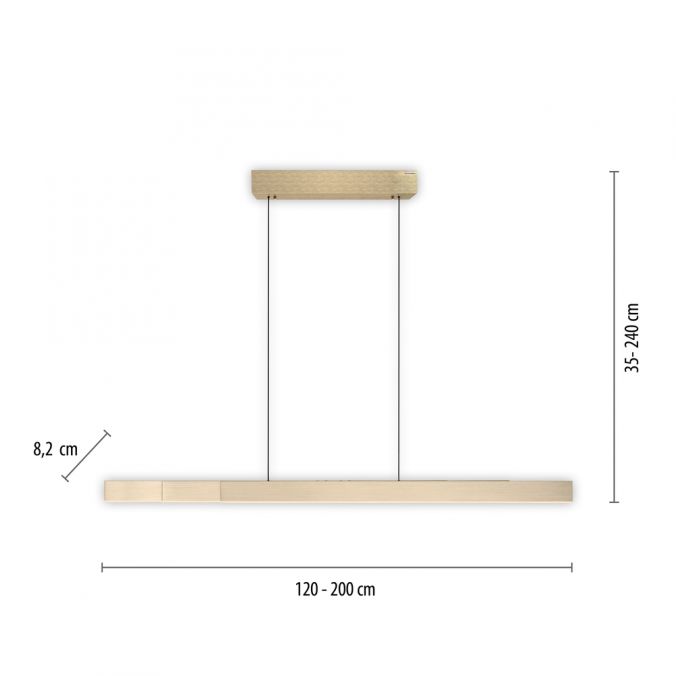 Paul Neuhaus Paul Neuhaus LED Pendelleuchte PURE-MOTO-RISE messing matt elektrisch Touch Sonderangebot