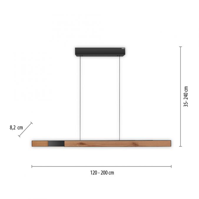 Paul Neuhaus Paul Neuhaus LED Pendelleuchte PURE-MOTO-RISE Holz natur elektrisch Touch Günstig kaufen