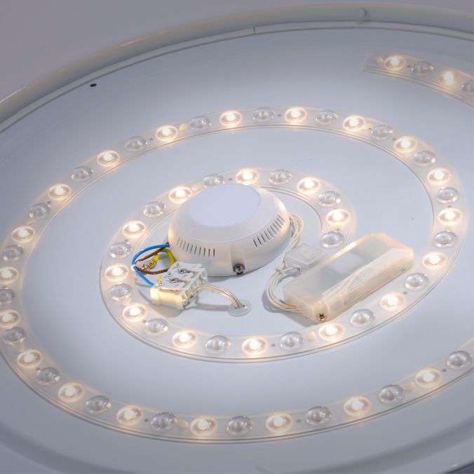 Paul Neuhaus LED-Deckenleuchte, chrom, rund, Sternenhimmeloptik, Ø 59cm Saisonschlussverkauf