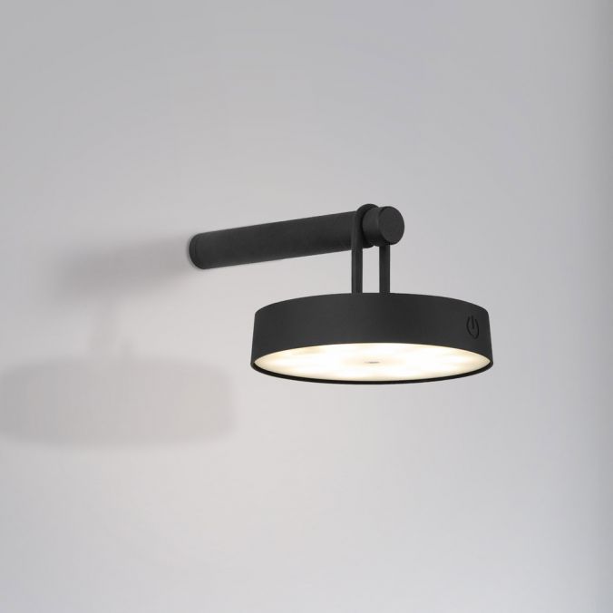 Paul Neuhaus LED Akku Wandleuchte schwarz dimmbar per Touch IP44 Memoryfunktion Jubiläumsangebot