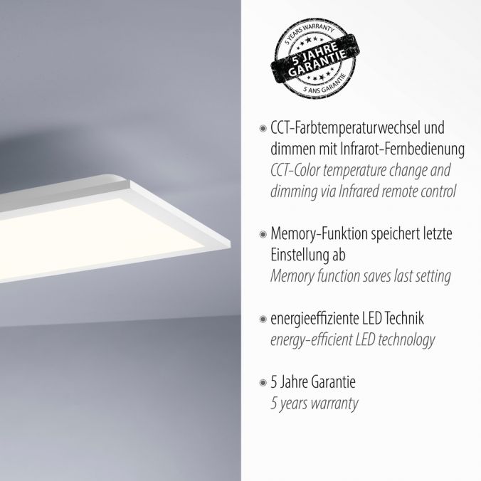 Paul Neuhaus LED Deckenleuchte dimmbar weiß CCT Fernbedienung warmweiß Deckenlampe Lagerräumung