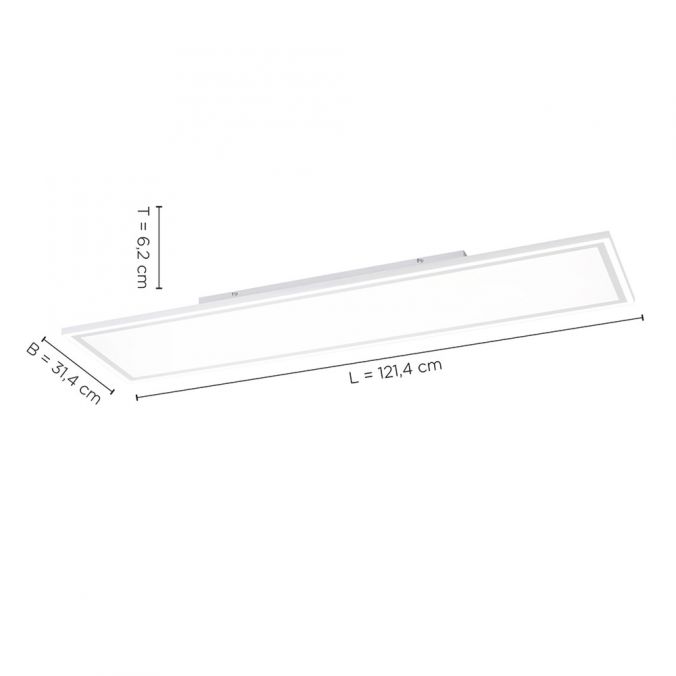 Paul Neuhaus LED Panel, weiß, 121x31cm, Serienschalter, dimmbar, blendfrei Neueste Mode